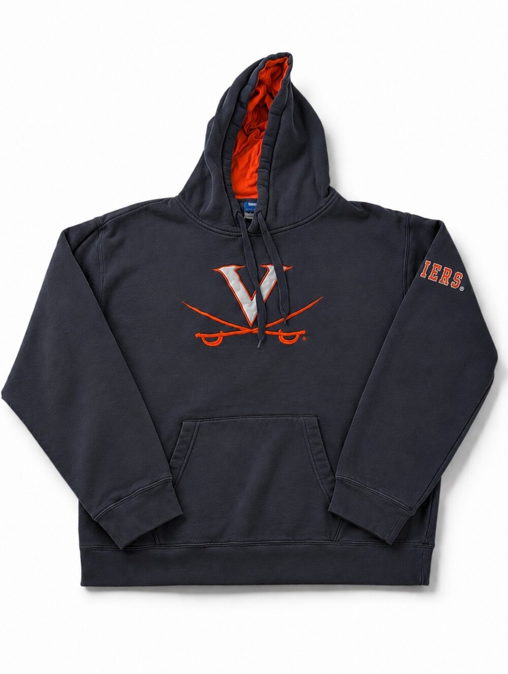 VINTAGE UVA Virginia Cavaliers Pullover Hoodie Navy Orange Campus Heritage